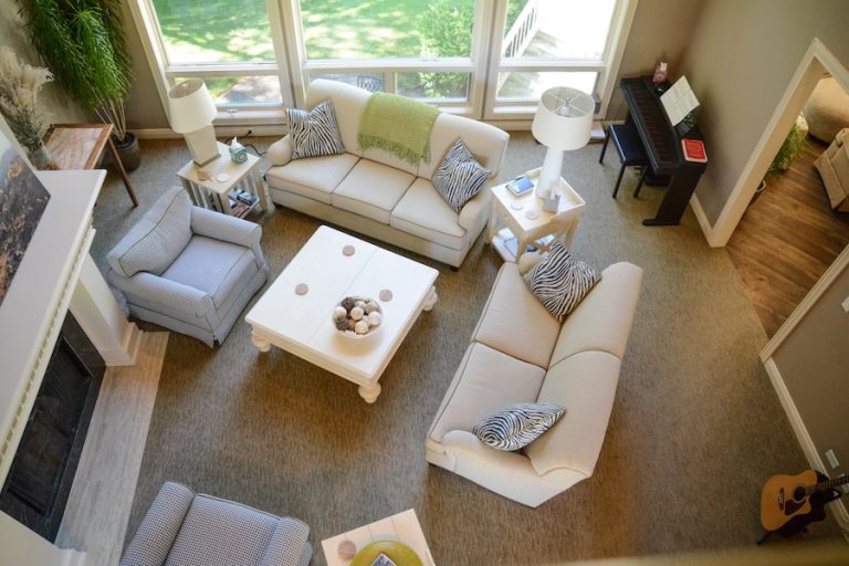 overhead view of gathering area